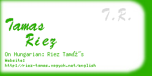 tamas riez business card